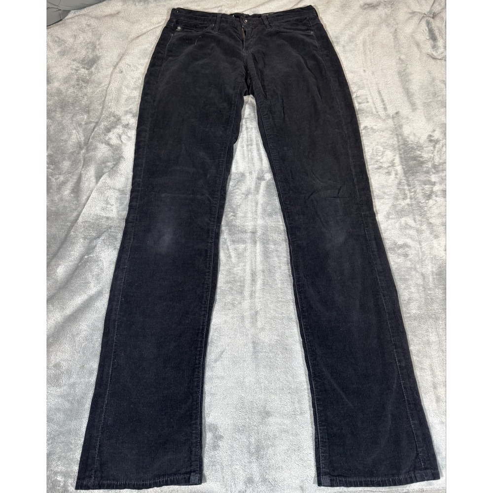 AG Adriano Goldschmied Pants Womens 25 Black Ballad Slim Boot Corduroy USA